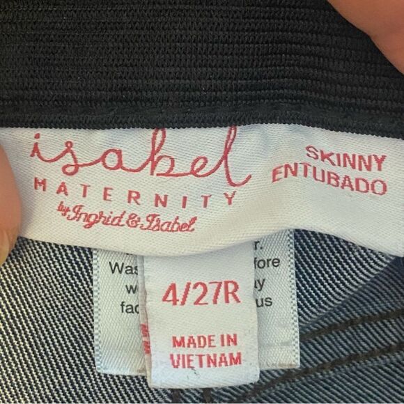 Isabel Maternity Skinny Entubado Pull On Denim Jeans Size 4/27R - Picture 3 of 10